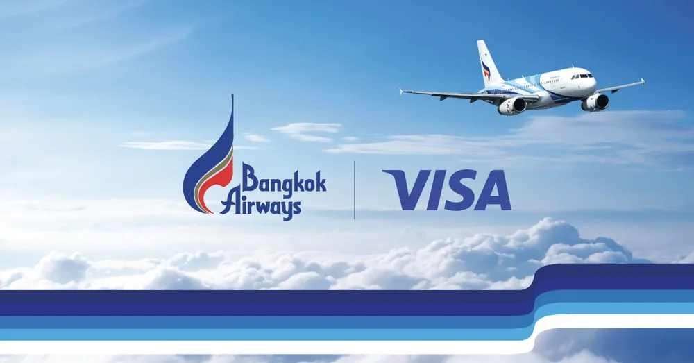 Bangkok Airways and Visa flight discount promotion with Bangkok Airways aircraft