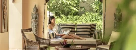 Four Seasons Resort Chiang Mai pavilion lounge overlooking the gardens