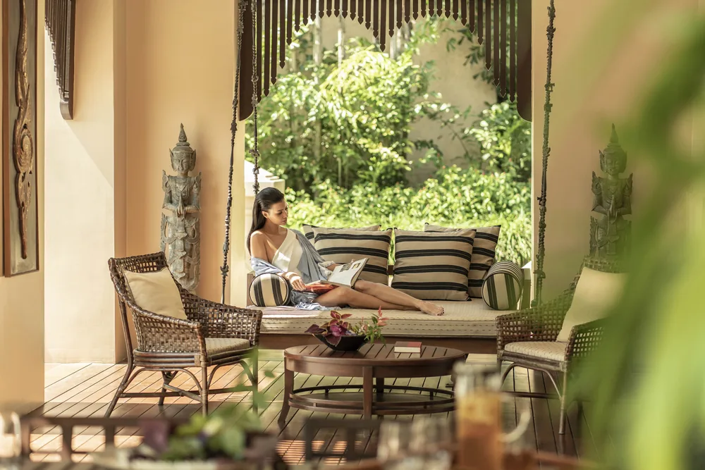 Four Seasons Resort Chiang Mai pavilion lounge overlooking the gardens
